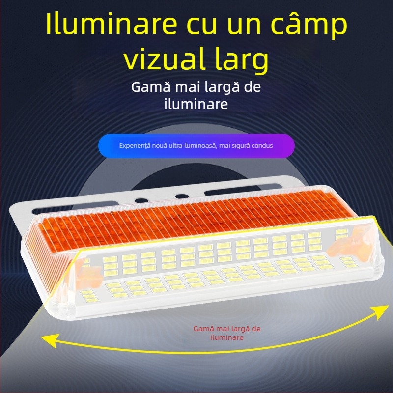 Lumină laterală pentru camion, anti-strălucire, LED cu unghi larg extins, 24V, impermeabil