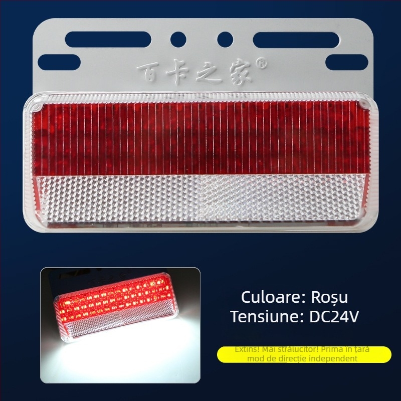 Lumină laterală pentru camion, anti-strălucire, LED cu unghi larg extins, 24V, impermeabil