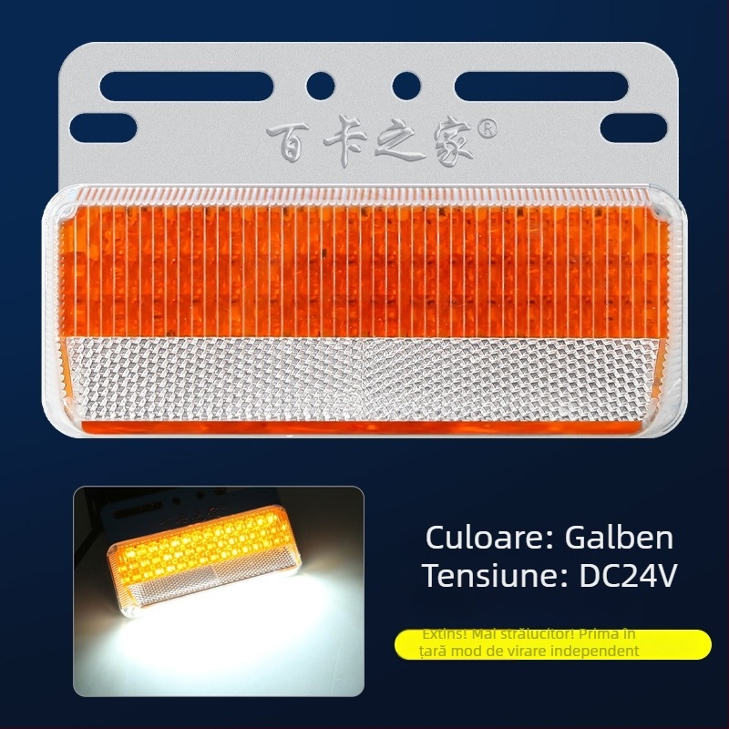 Lumină laterală pentru camion, anti-strălucire, LED cu unghi larg extins, 24V, impermeabil