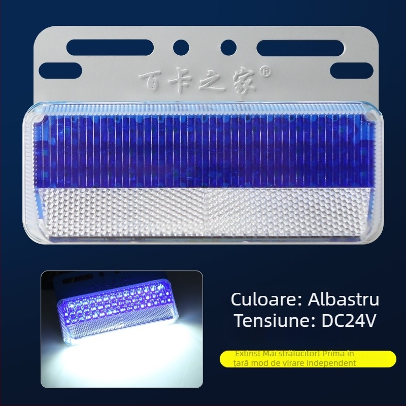 Lumină laterală pentru camion, anti-strălucire, LED cu unghi larg extins, 24V, impermeabil