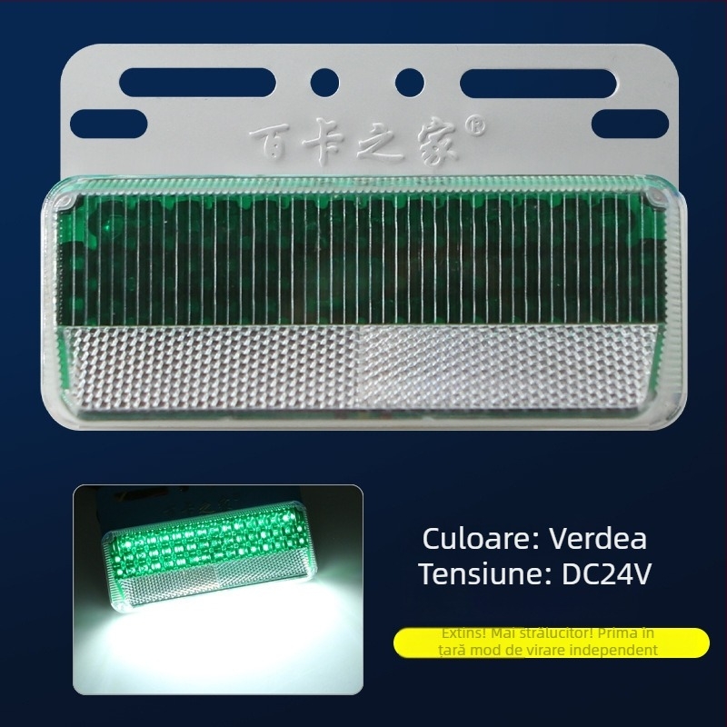 Lumină laterală pentru camion, anti-strălucire, LED cu unghi larg extins, 24V, impermeabil