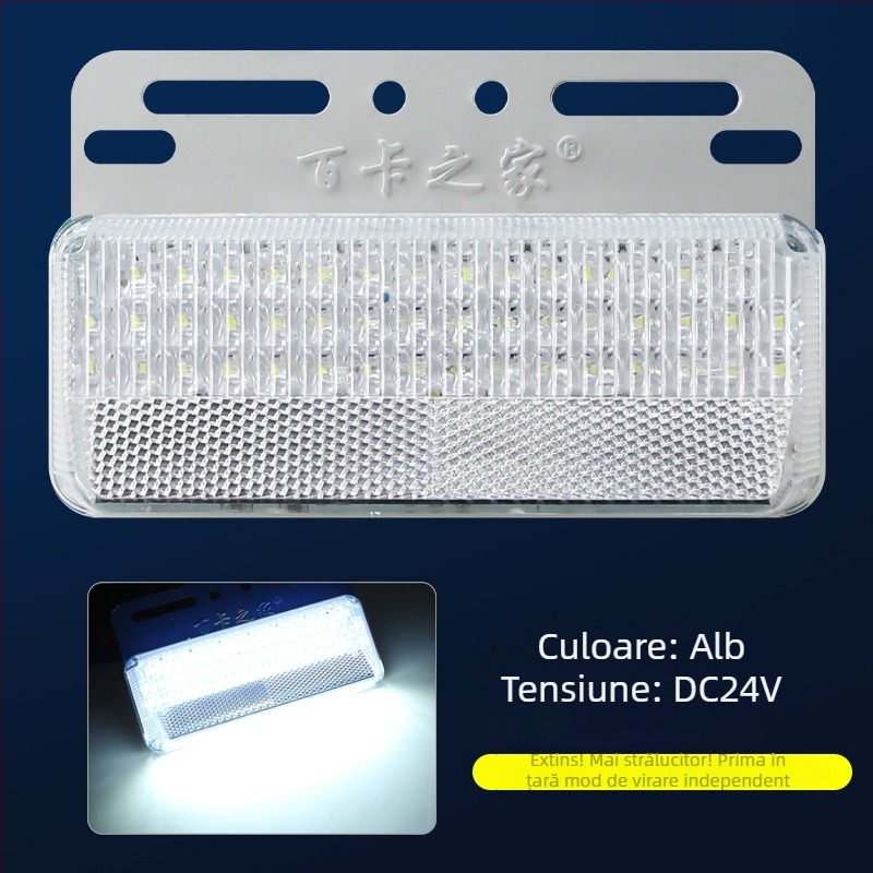 Lumină laterală pentru camion, anti-strălucire, LED cu unghi larg extins, 24V, impermeabil
