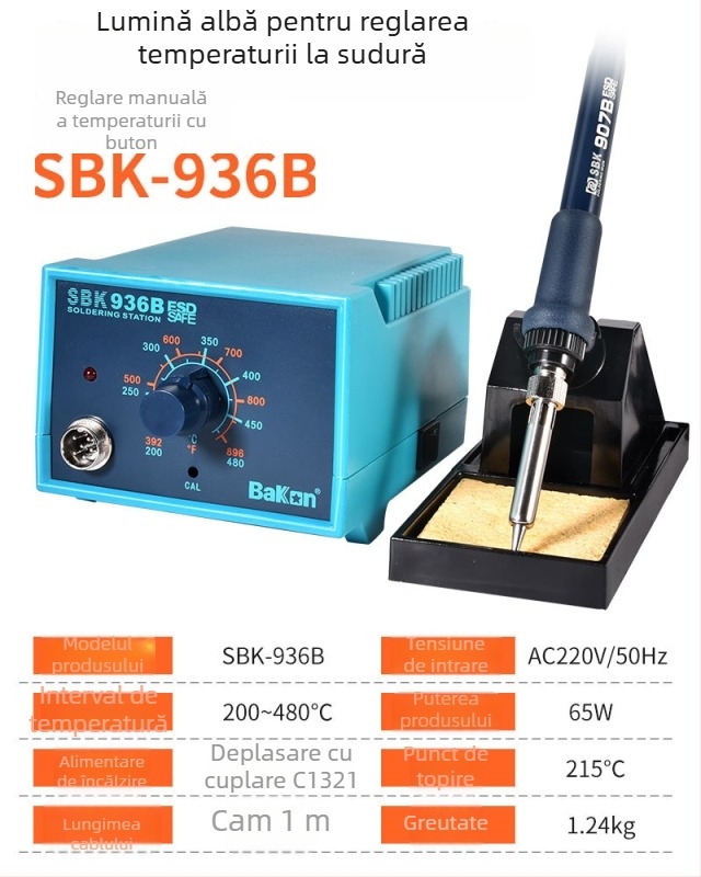 SBK-936D stație de lipire cu temperatură constantă, afișaj digital, 220V, 1,5 kg