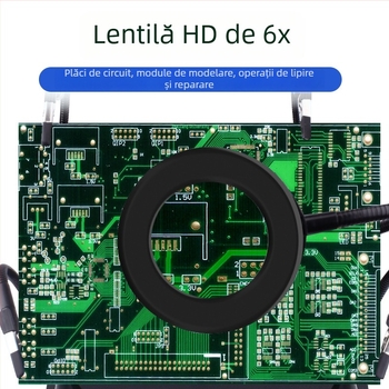 Stație de lipit Star W608 cu accesoriu magnetic pentru reparații PCB, 6x mărire