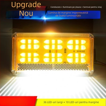Lumină LED laterală 4 în 1 pentru camioane și semiremorci – 24V, impermeabilă, puternică iluminare