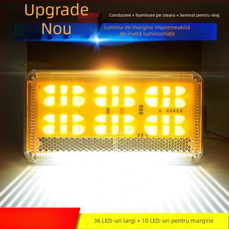 Lumină LED laterală 4 în 1 pentru camioane și semiremorci – 24V, impermeabilă, puternică iluminare