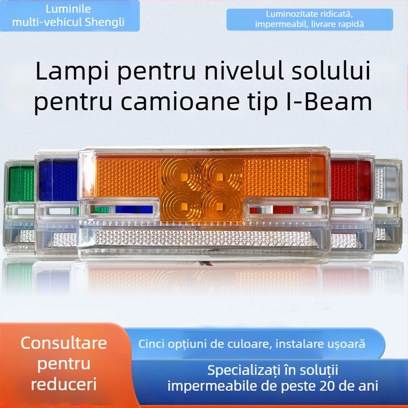 Lumină laterală LED pentru remorcă, model în formă de I, 24V, sursă LED, carcasă PC