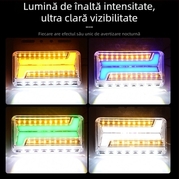 Lumină LED laterală pentru camion, margine de iluminare impermeabilă cu flux bidirecțional, 24V, semnal de direcție