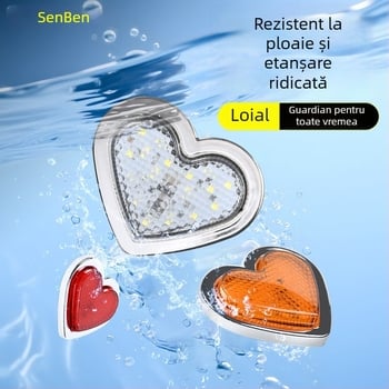 Lumină de margine pentru camion, în formă de inimă, 24 LED, 12/24V, IP60, 0.5W, 3000 lm