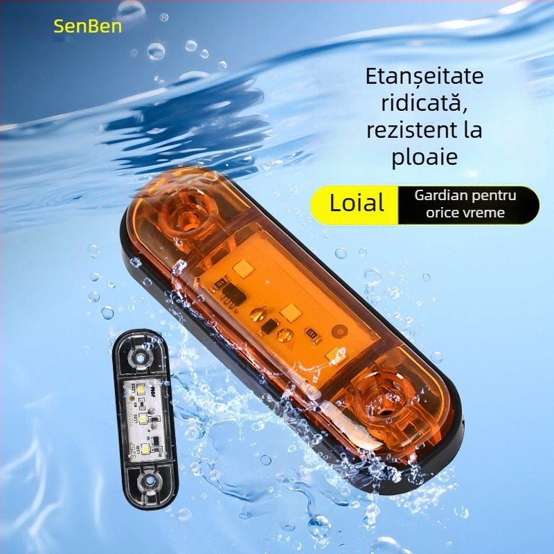 Lampa laterală LED pentru camion, 3LED, 10-24V, 5W, 3000 lm, IP60, 50.000 h