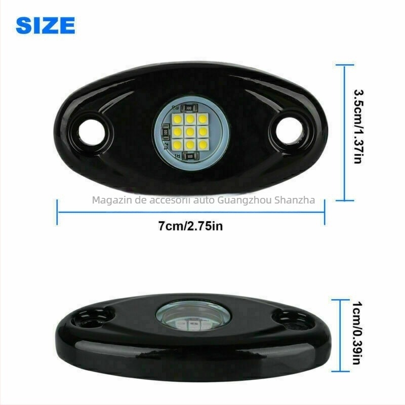 Lumină LED pentru șasiul vehiculului – carcasă din aluminiu, 12V, 10W, 500 lm, Wrangler model