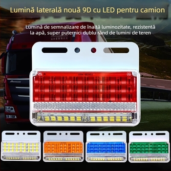 Lumină LED laterală pentru camioane, 24V, IP67 impermeabil, durată de viață 50000 h, model: Double row floor edge light