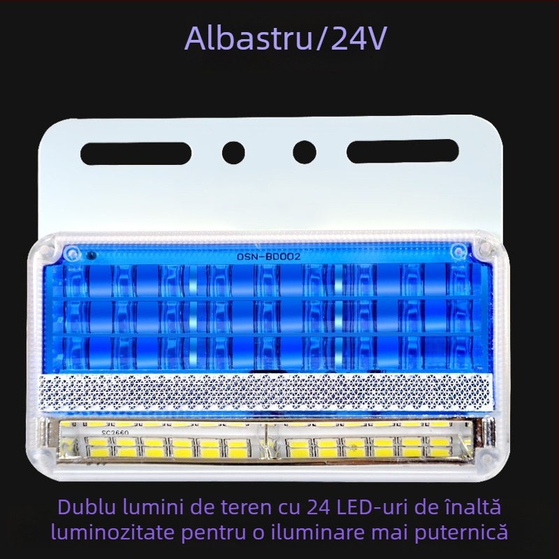 Lumină LED laterală pentru camioane, 24V, IP67 impermeabil, durată de viață 50000 h, model: Double row floor edge light
