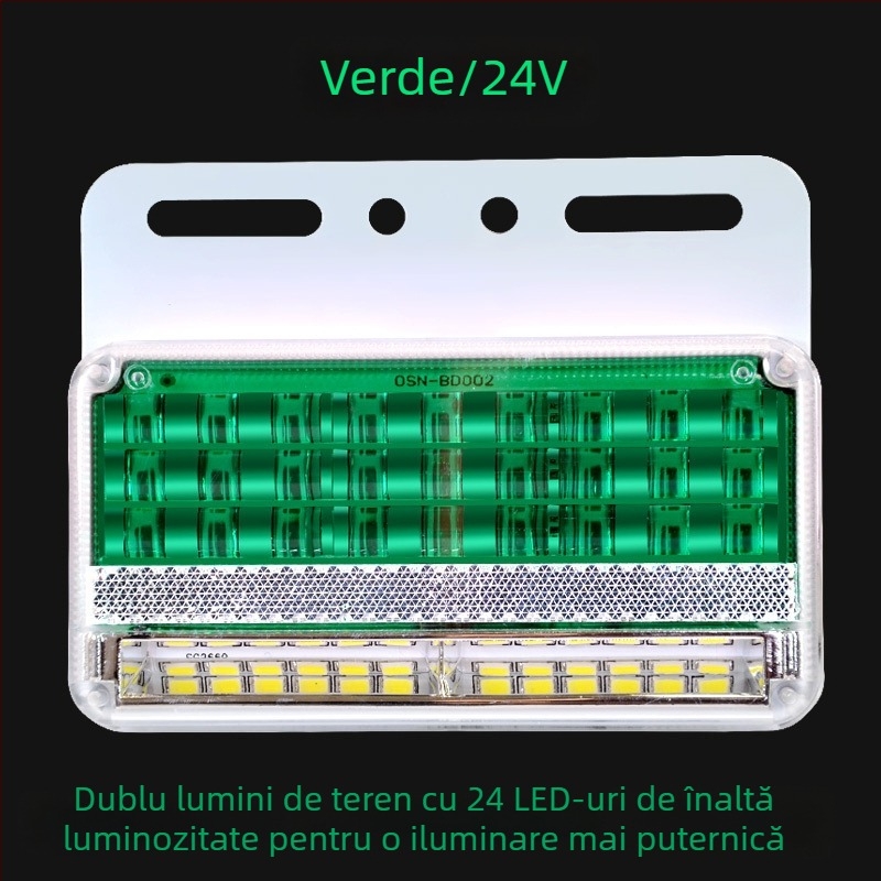 Lumină LED laterală pentru camioane, 24V, IP67 impermeabil, durată de viață 50000 h, model: Double row floor edge light