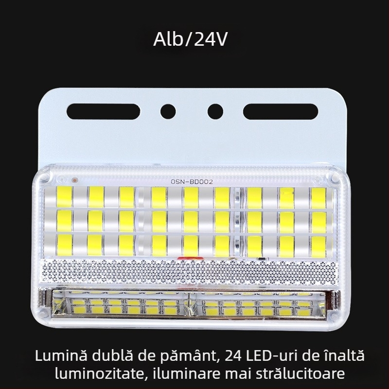 Lumină LED laterală pentru camioane, 24V, IP67 impermeabil, durată de viață 50000 h, model: Double row floor edge light