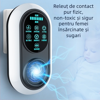 Repelent ultrasonic interior pentru ţânţari și insecte, reîncărcabil, 220V, ambalat în cutie
