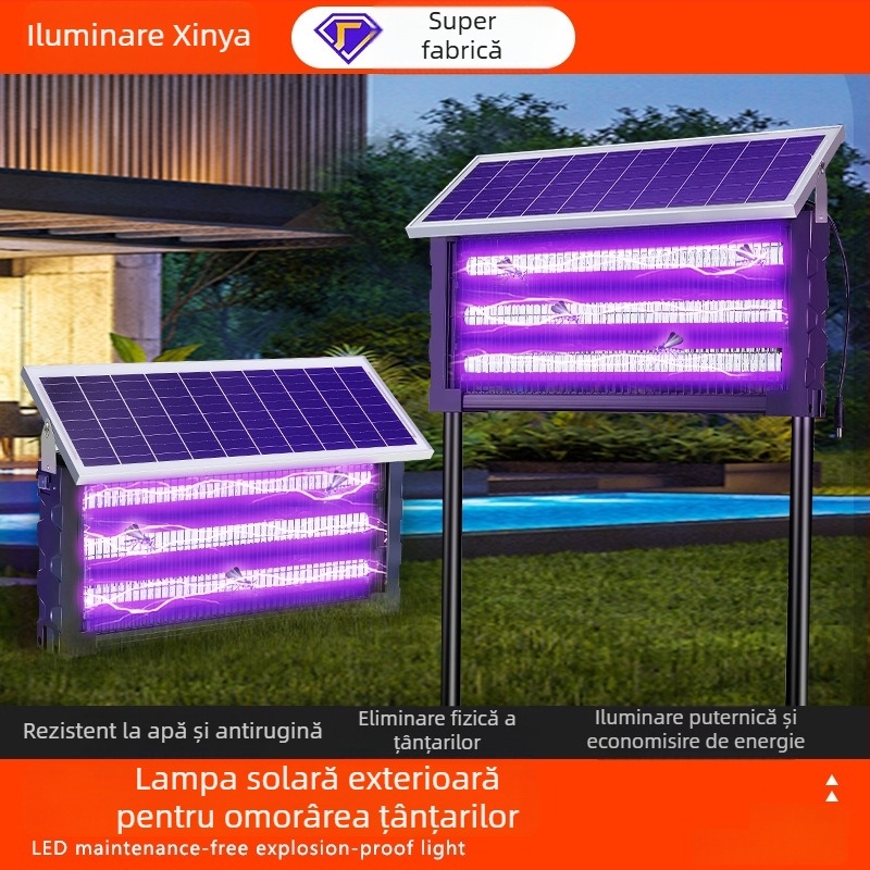 Lampă solară pentru omorârea țânțarilor, exterior, model MWD-tyn-H, tensiune 240 V, design rotund-patrat, marcă Xinya