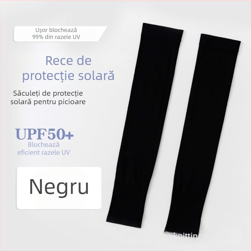 Manșon pentru picioare cu protecție UV, țesătură Ice Silk, nailon, unisex, lung