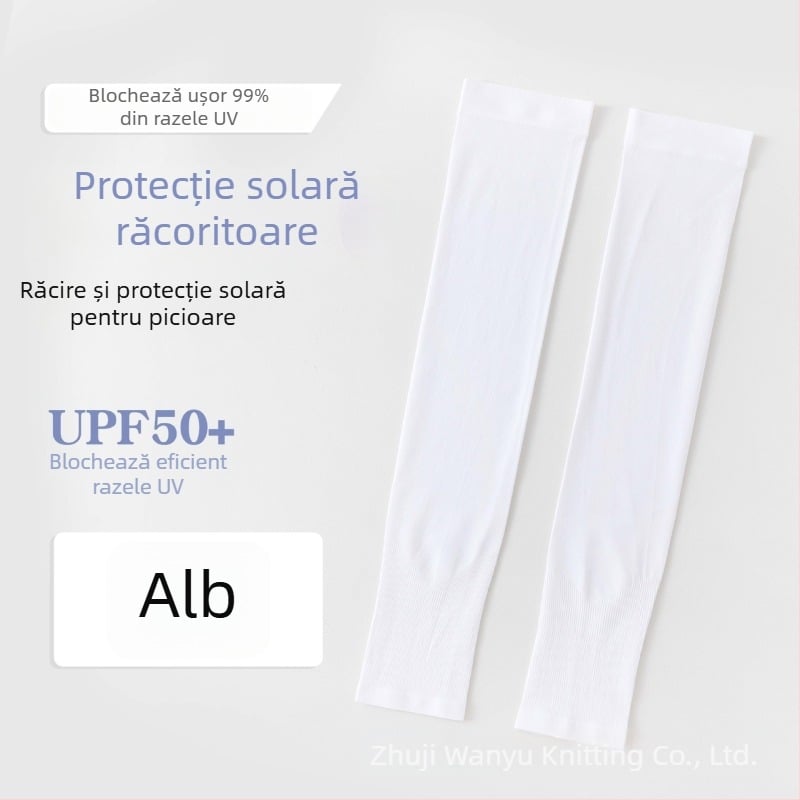 Manșon pentru picioare cu protecție UV, țesătură Ice Silk, nailon, unisex, lung