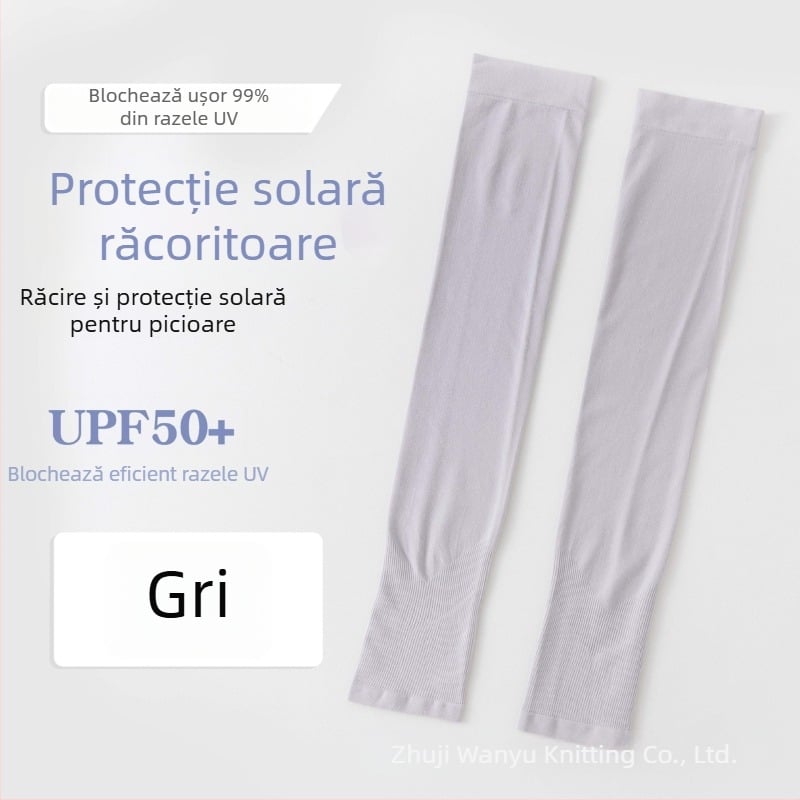 Manșon pentru picioare cu protecție UV, țesătură Ice Silk, nailon, unisex, lung