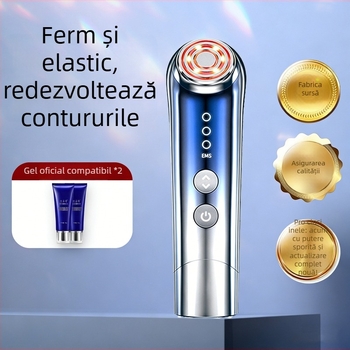 Dispozitiv de înfrumusețare RF pentru acasă, tratament facial cu EMS și terapie cu lumină roșie, model SK-698, greutate 870 g, pentru ochi, gât și față, ridicare și fermitate, ton uniform al pielii