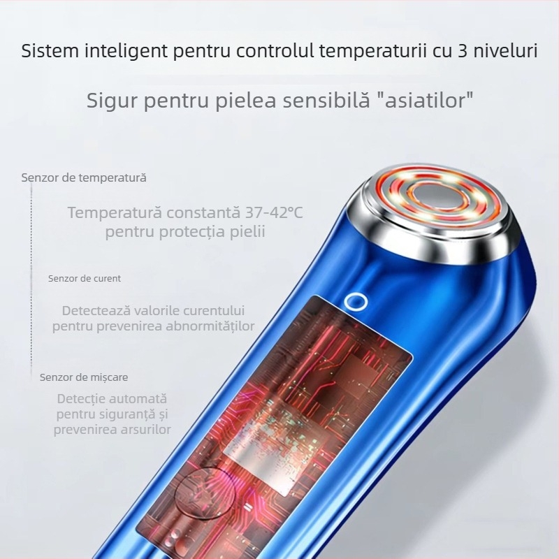Dispozitiv de înfrumusețare RF pentru acasă, tratament facial cu EMS și terapie cu lumină roșie, model SK-698, greutate 870 g, pentru ochi, gât și față, ridicare și fermitate, ton uniform al pielii