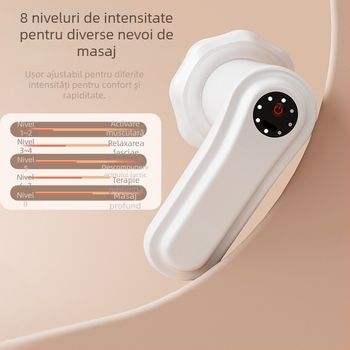 Masajer electric portabil pentru corp, cu 6 capete de masaj, motor cu perii, baterie încorporată, multifuncțional, 5+ niveluri de viteză