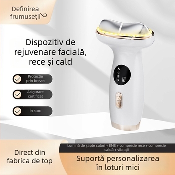 Dispozitiv de înfrumusețare a gâtului cu masaj prin vibrații, terapie cu fotoni și modul rece pentru lifting și fermitate, reducerea ridurilor și rejuvenarea pielii (Model DYM063)