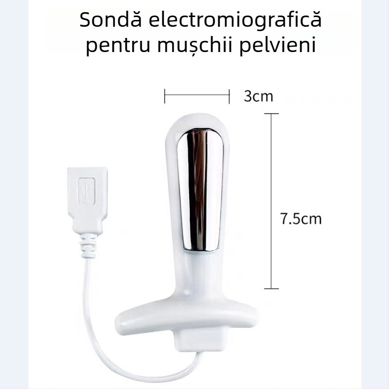9022X Dispozitiv integrat pentru mușchii planșei pelvine cu sondă USB, dispozitiv portabil pentru recuperare postpartum și îngrijire intimă, IPX5 rezistent la apă