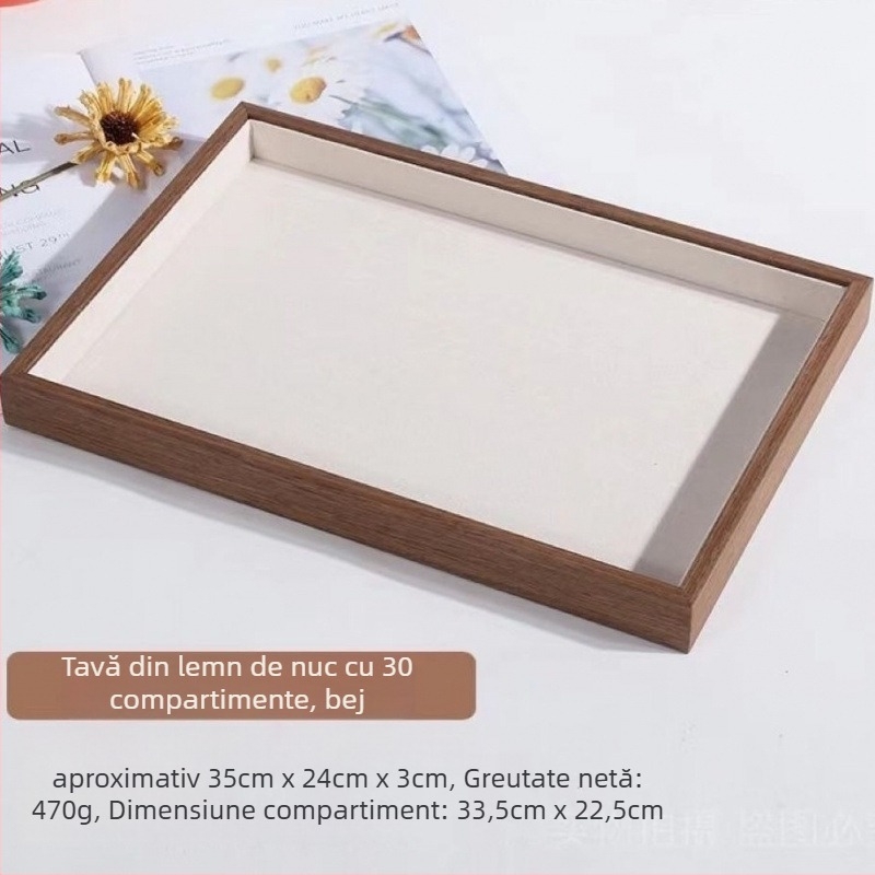 Tăviță pentru bijuterii cu interior din flanel, origine Yunnan, lansare iarnă 2025, stil girly