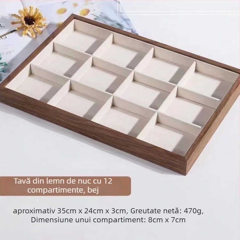 Tăviță pentru bijuterii cu interior din flanel, origine Yunnan, lansare iarnă 2025, stil girly