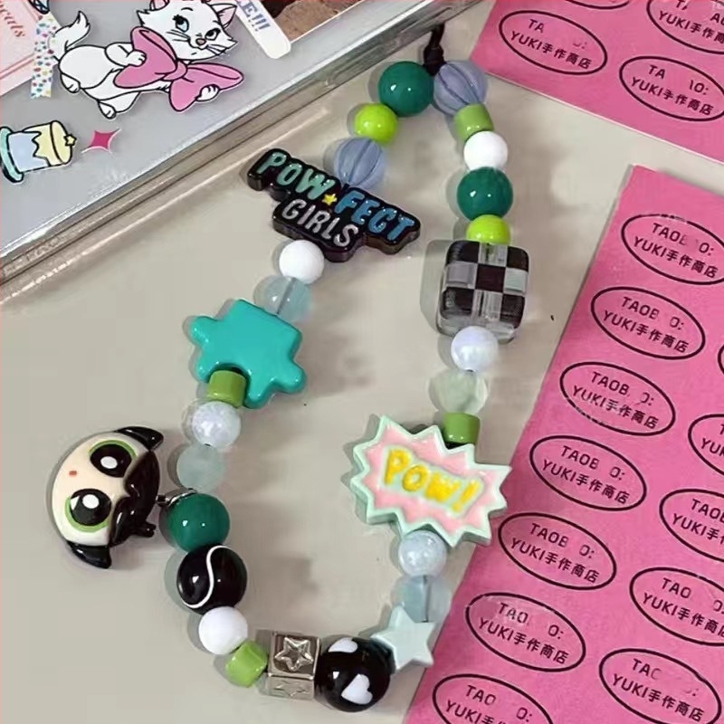 Șnur pentru telefon mobil cu mărgele, PVC material, lucrat manual, șnur din nailon cu cataramă din plastic, personalizare disponibilă