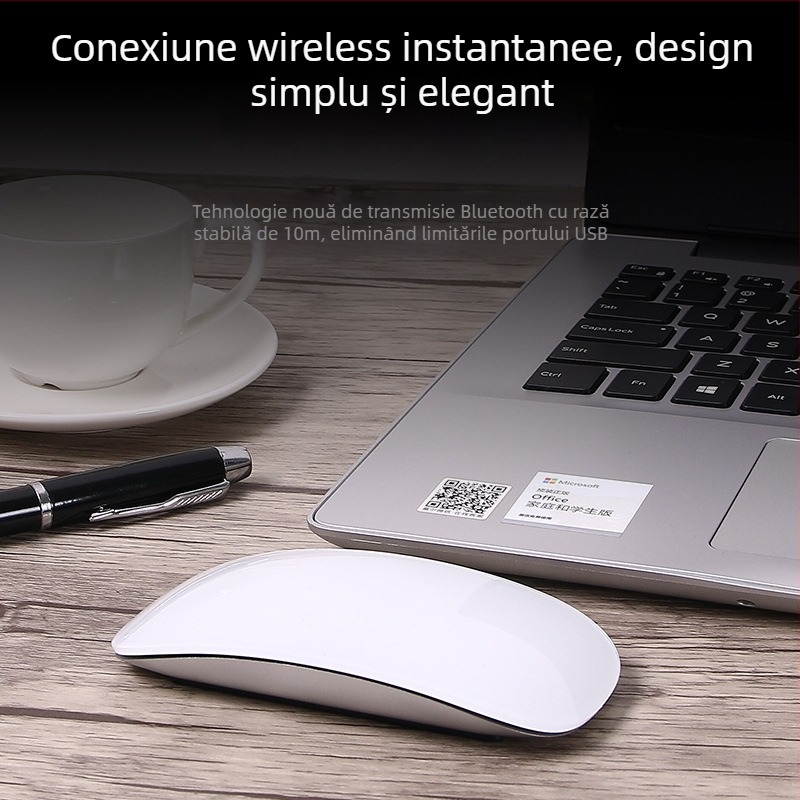 Mouse Bluetooth pentru Mac – 1600 DPI, 2 butoane, încărcare Type-C, conexiune wireless, rotiță tactilă