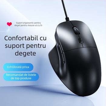 Tafiq Mouse USB cablat, 1600 DPI, 4 butoane, senzor optic, ergonomic pentru desktop PC