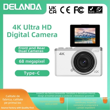 DELANDA D72 Cameră fără oglindă — senzor 64 MP, ecran LCD 2,4\", stabilizare electronică a imaginii, obiectiv fix, control manual complet