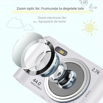 Cameră selfie pentru elevi cu senzor CCD, 44MP, zoom digital 8x, obiectiv periskop, înregistrare video HD