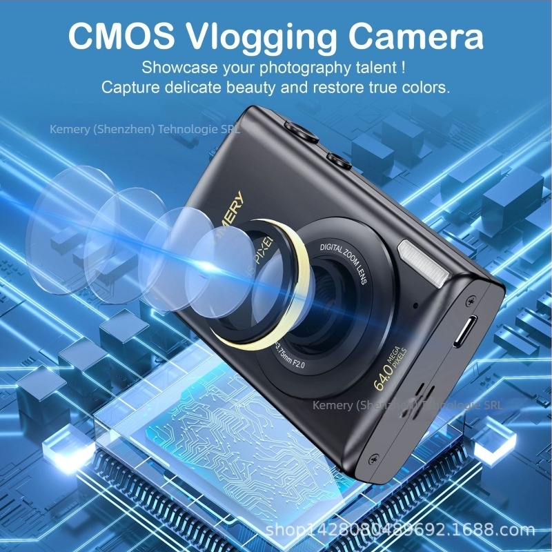 Aparat foto digital de nivel de intrare C1, senzor CMOS 24MP+, zoom digital 18x, USB 2.0, suport TF card, mod manual complet