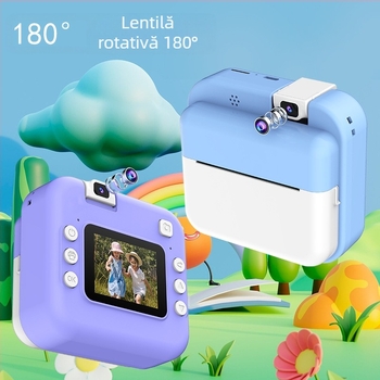 AC300 Cameră instant pentru copii – CMOS 10MP, zoom optic 3x, rezoluție 3072×2040, ecran LCD 2.7\" HD