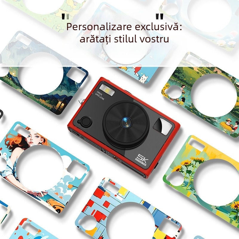 Aparat digital cu senzor CMOSS de 20,3 MP, zoom optic 5x, stabilizare electronică a imaginii, rezistent la apă și praf, stocare pe TF card