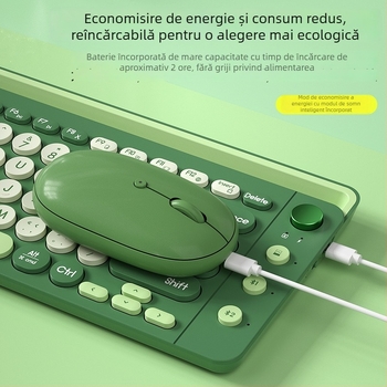 Tastatură Bluetooth cu mod dual, 87 taste, construcție ABS, Bluetooth + 2,4G, fără iluminare