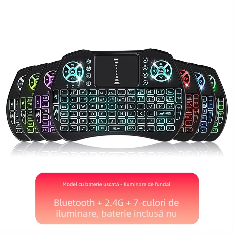 Tastatură Bluetooth cu iluminare RGB, wireless, 88–98 taste, conectare la două dispozitive, carcasă ABS