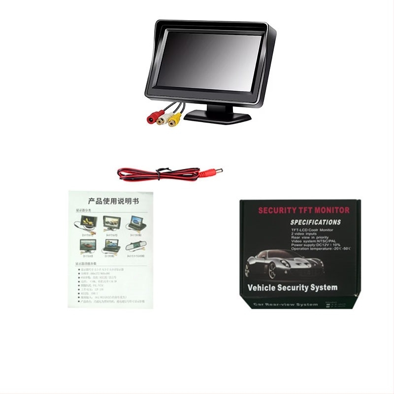 Monitor LCD auto SSY-Y401 – rezoluție 480x272, intrare AV, CVBS compatibil, PAL/NTSC