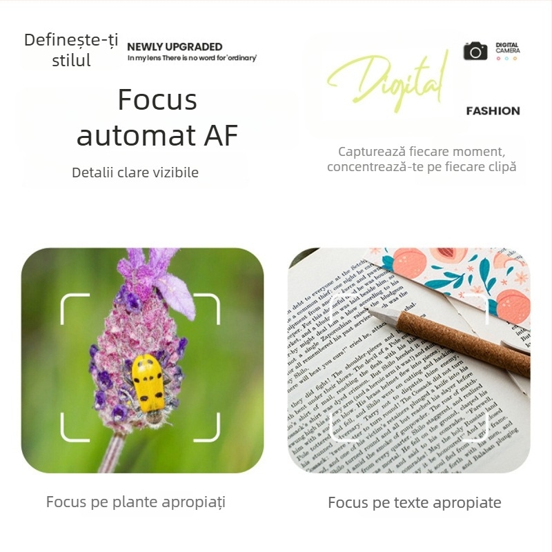 Cameră digitală compactă cu senzor CCD 1/2.3-inch, zoom optic 8x, ecran LCD 2.5-inch, rezoluție maximă 1280x1024