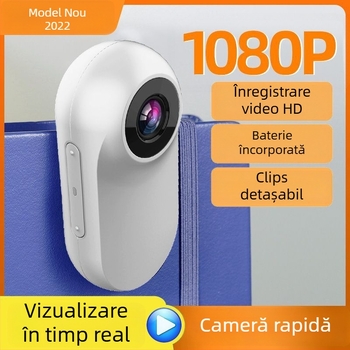 GO2 Mini Cameră de Acțiune cu atașament magnetic — CMOS 8 MP, rezoluție maximă 800x600, Wi‑Fi, Stabilizare electronică a imaginii, obiectiv ultra-wide
