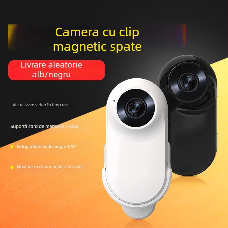 GO2 Mini Cameră de Acțiune cu atașament magnetic — CMOS 8 MP, rezoluție maximă 800x600, Wi‑Fi, Stabilizare electronică a imaginii, obiectiv ultra-wide