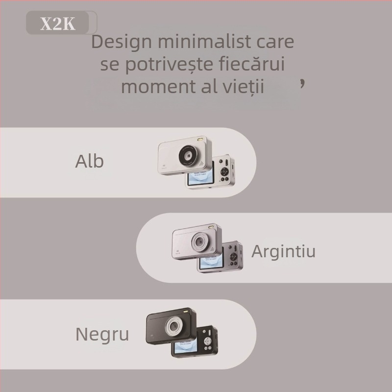 Cameră digitală CCD cu senzor 1/1.7'', peste 20MP, zoom digital 8x, ecran LCD 2.3'', mod manual