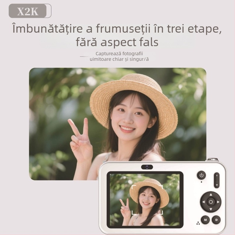 Cameră digitală CCD cu senzor 1/1.7'', peste 20MP, zoom digital 8x, ecran LCD 2.3'', mod manual