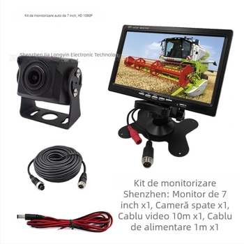 Monitor de întoarcere pentru vehicul cu cameră, 1080P TFT ecran, intrare CVBS, model JL-YJC-7003-1033-T