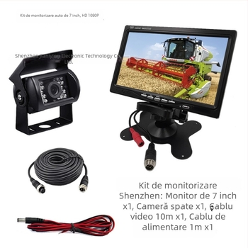 Monitor de întoarcere pentru vehicul cu cameră, 1080P TFT ecran, intrare CVBS, model JL-YJC-7003-1033-T