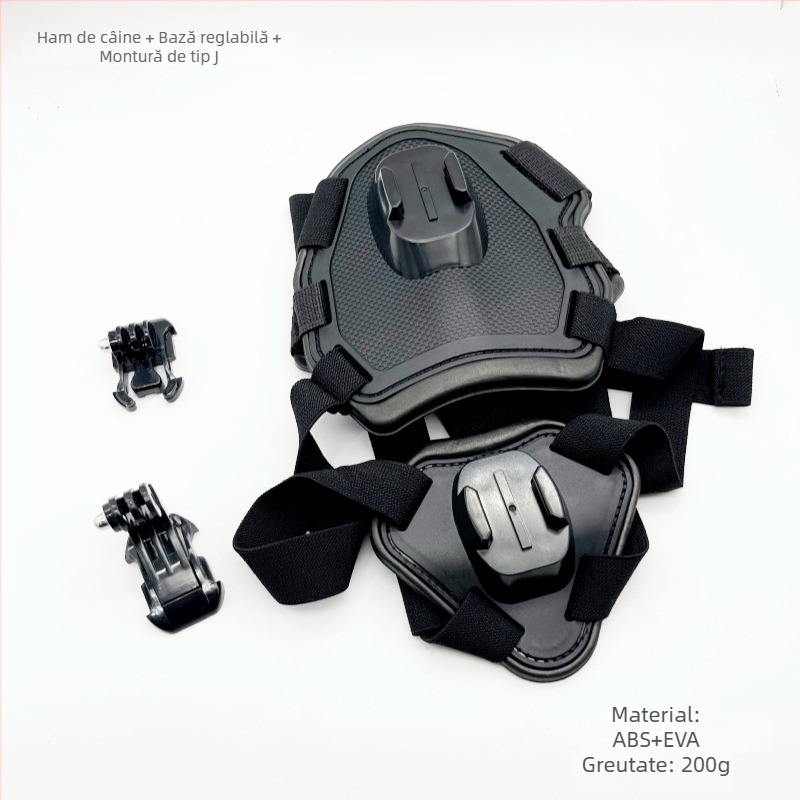 GoPro hamă pentru câine - Curea frontală pentru torace; Universal compatibil; Material: plastic + bandă elastică; Posibilitate adăugare logo; Include curea torace individuală